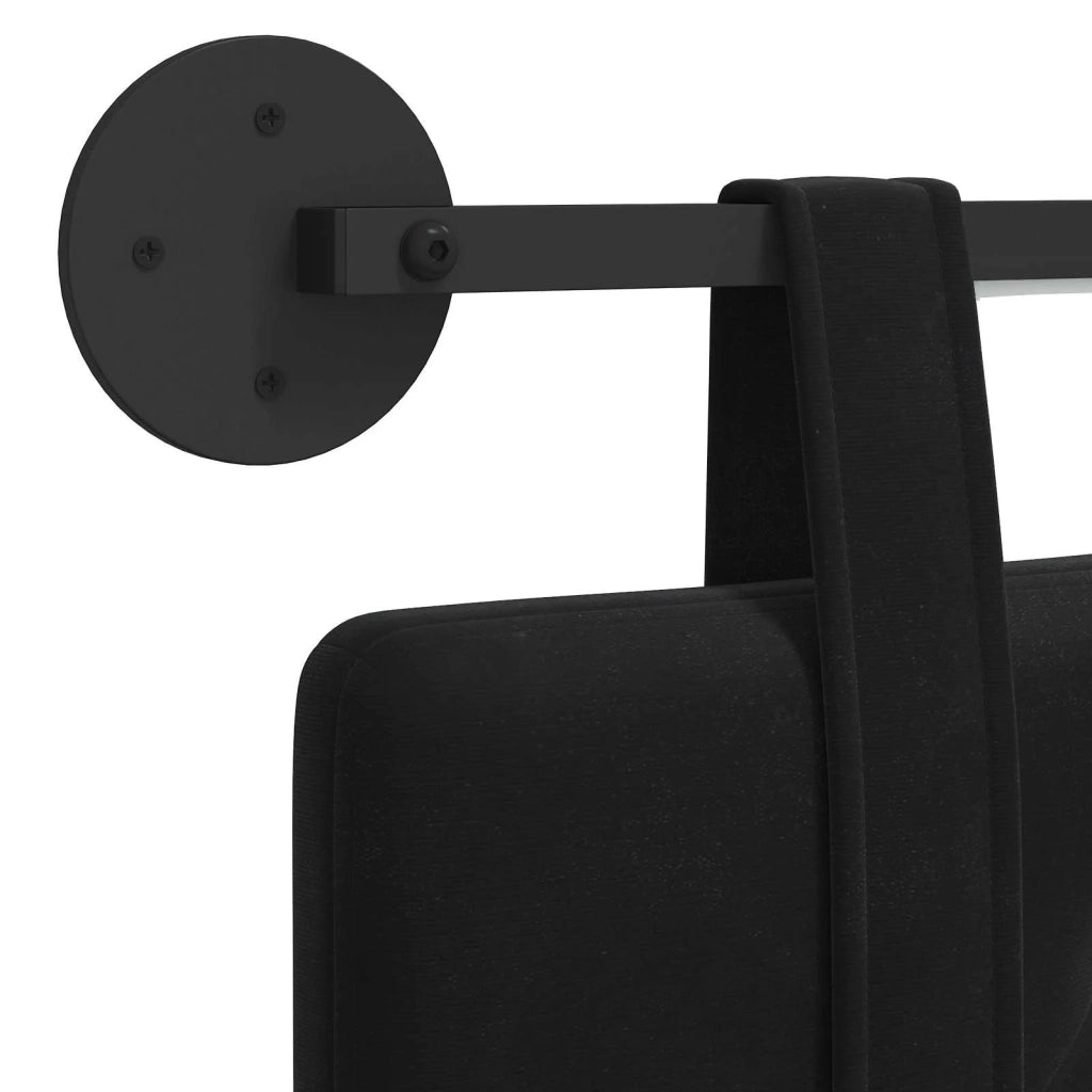 Testiera sospesa Con luce LED Nero Similpelle 3424239