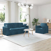 Set di divani 2 pcs Blu 198 x 78 x 80 cm Velluto 3407603