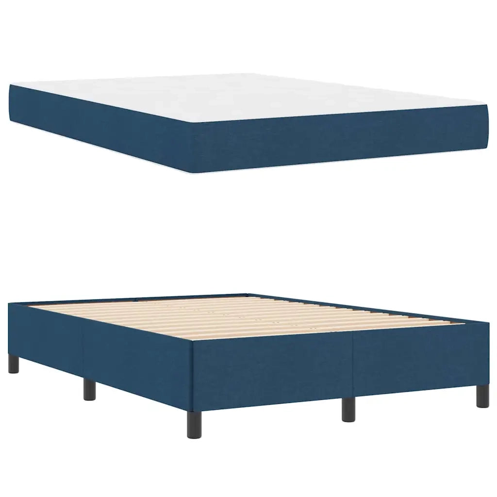 Letto a molle Blu 140 x 200 cm Tessuto 3398870