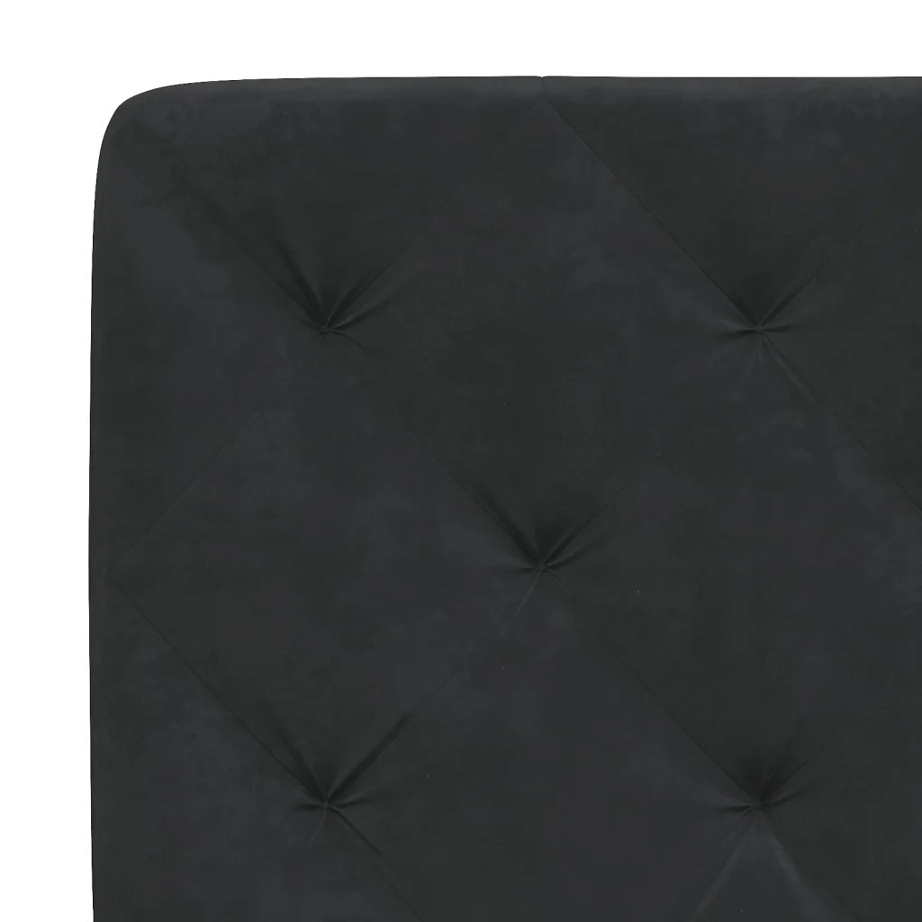 Giroletto con LED senza Materasso Nero 180x200 cm in Velluto 3213869