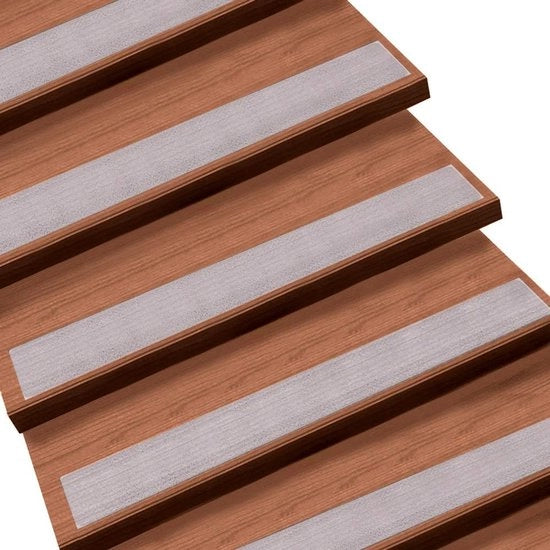 Strisce antiscivolo per scale - trasparenti - 15 pacchi - 10 x 60 cm