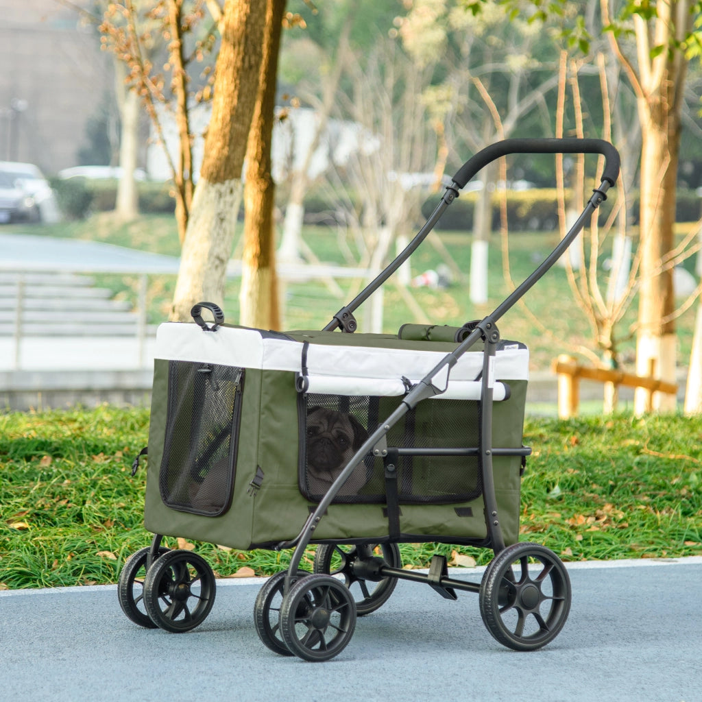 Carrello per Cani Pieghevole ¨C Minimal ¨C 81x58x97,5 cm Nero