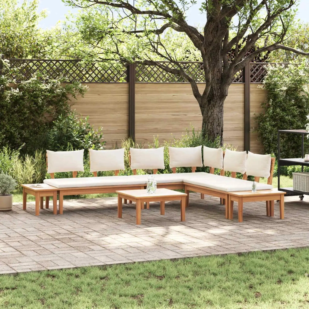 Set Divano da Giardino 4 pcs Marrone e Crema 3356866