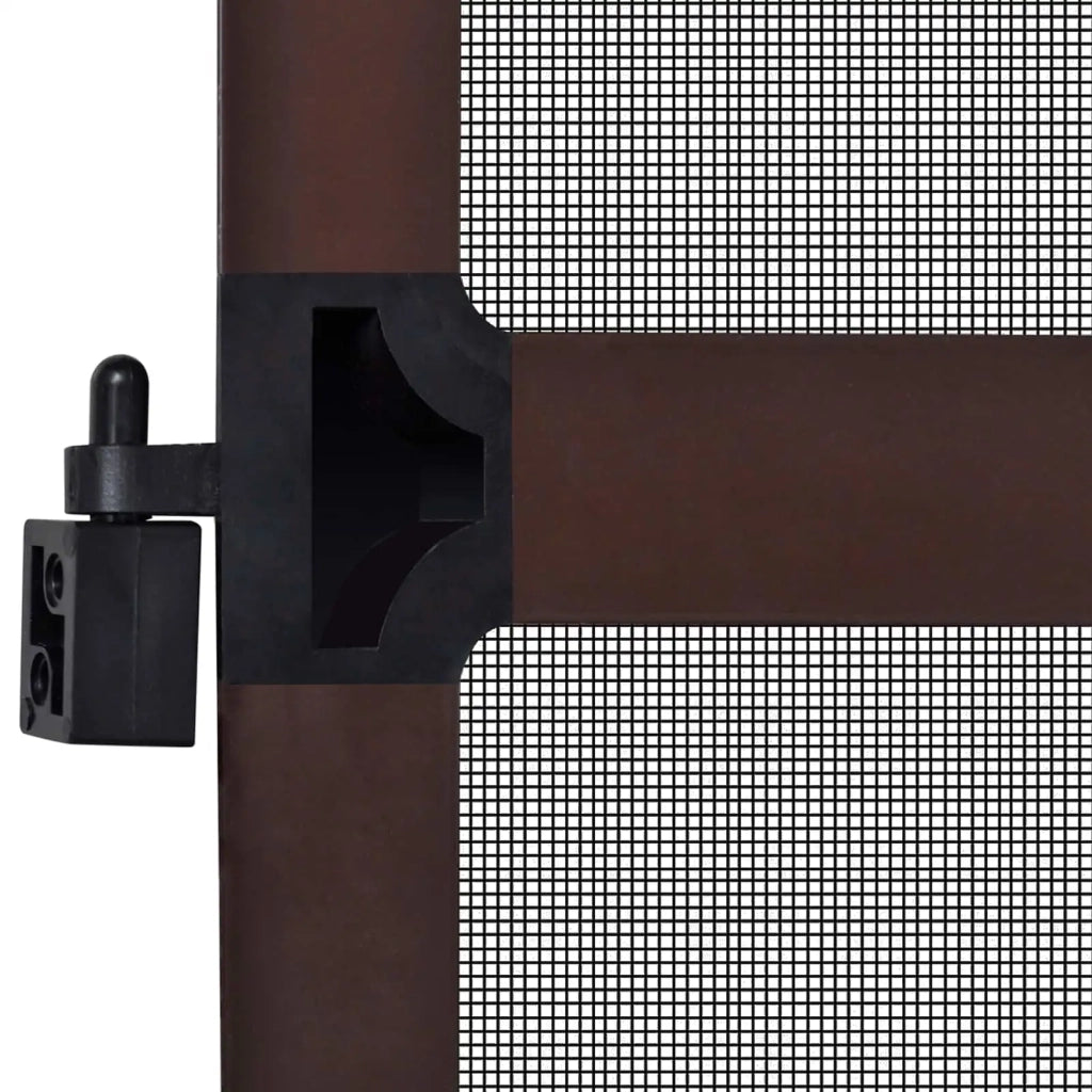 Schermo Insetti a Battente Marrone e Nero 120 x 240 cm 42047050