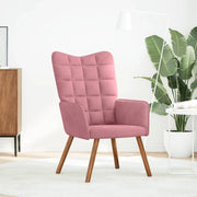 Sedia Relax Rosa in Velluto 4016814