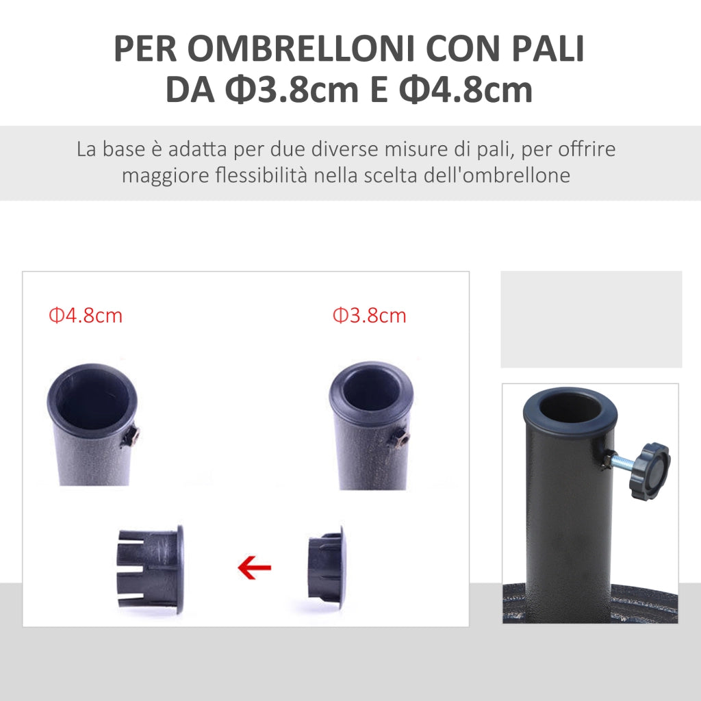 Base Ombrellone Rotonda Giardino in Resina ¨C zephmum ¨C ?44x33cm