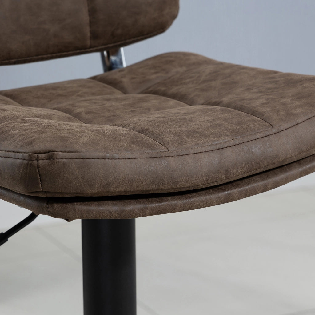 Sgabelli da bar ¨C Minimal ¨C 2 pezzi, imbottiti, girevoli, marrone