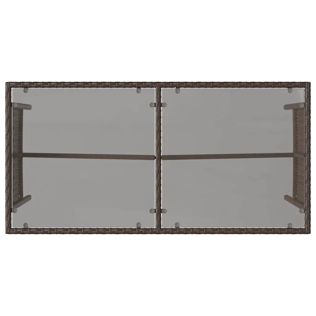 Set da Pranzo da Giardino 3pz con Cuscini in Polyrattan Marrone 4104182