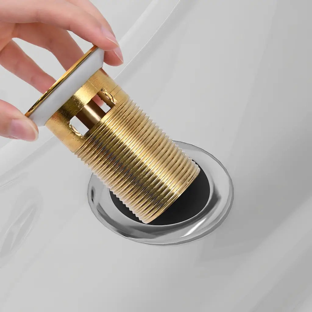 Scarico a Pressione con Troppopieno Oro 6,4x6,4x9,1 cm CFW9482276