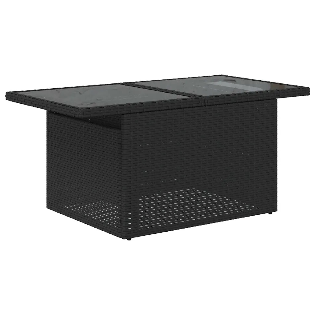 Set Divani da Giardino 9 pz con Cuscini Nero in Polyrattan 3327916