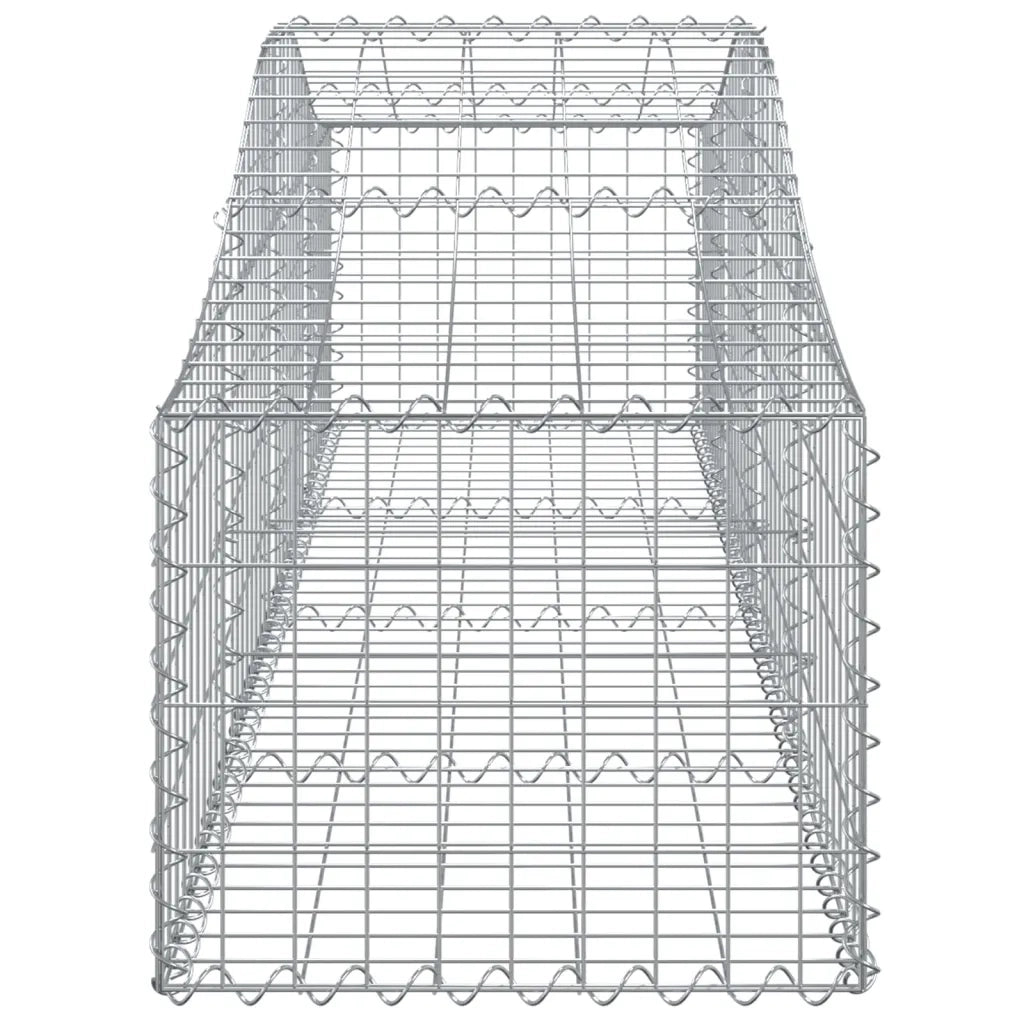 Cesti Gabbioni ad Arco 4 pz 200x50x40/60 cm Ferro Zincato 3145579