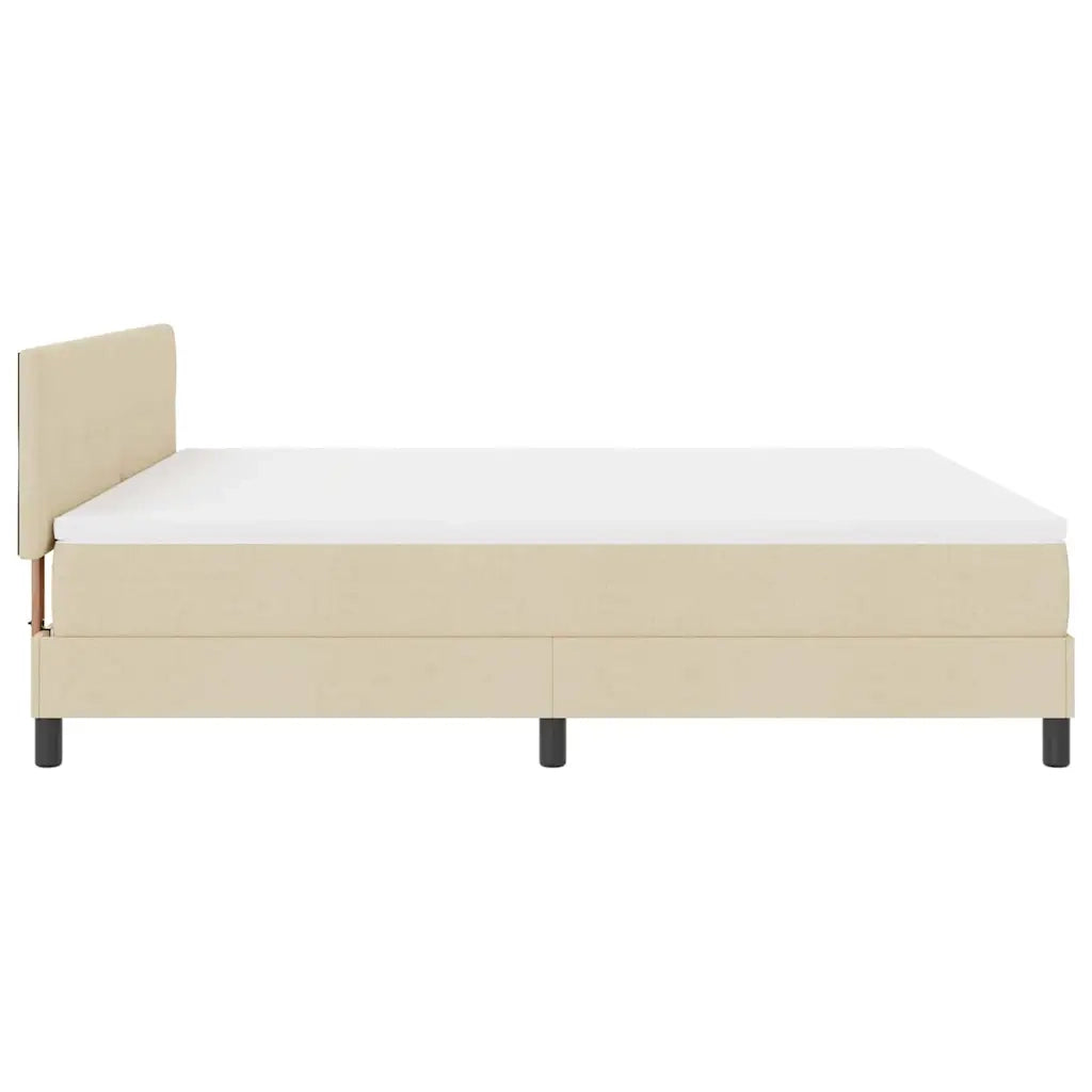 Letto a molle con testiera Crema 180 x 200 cm Tessuto 3338711