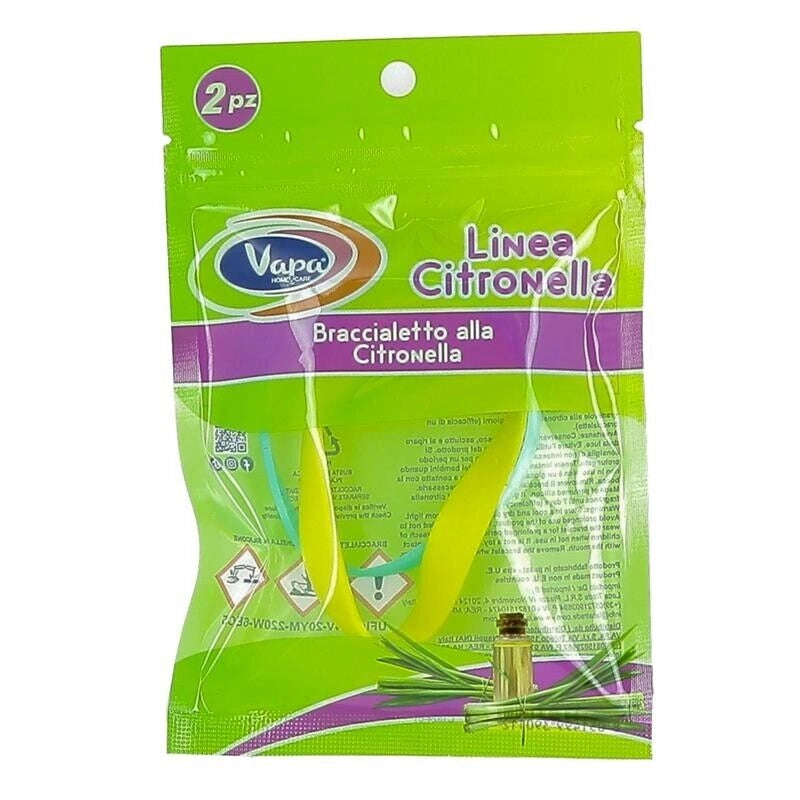 BRACCIALETTI VAPA SILICONE 2 PZ CITRONELLA