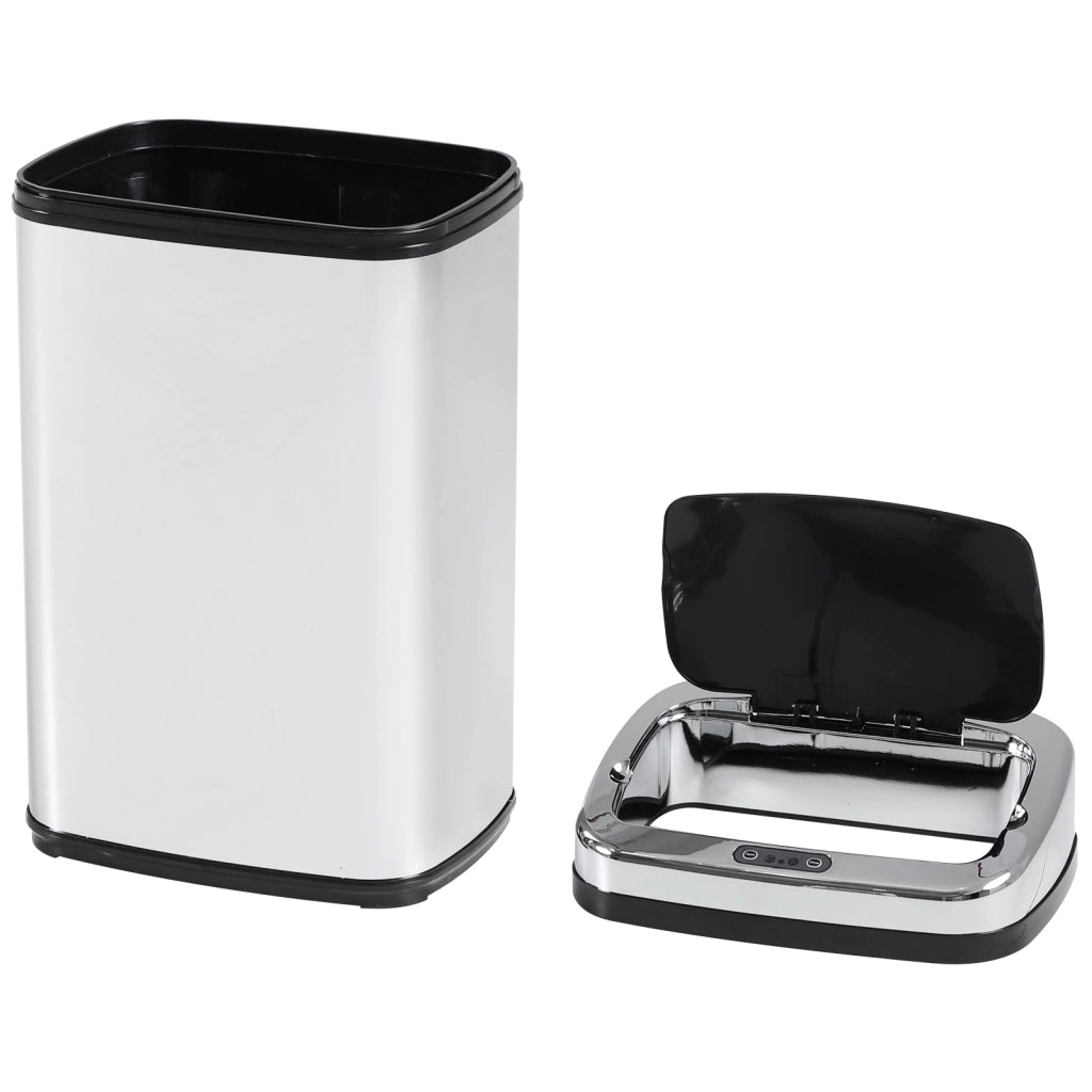 Cestino 30L Automatico ¨C Minimal ¨C Acciaio Inossidabile Argento