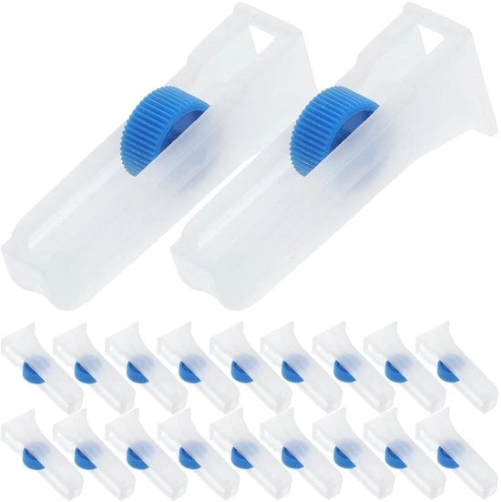 Regolatore di flusso di liquido 20 pezzi - meccanismo medico - stopper compatta - regolazione precisa - facile da usare - dimensioni 4,90 x 2,00 x 1,15 cm - infusione di liquido