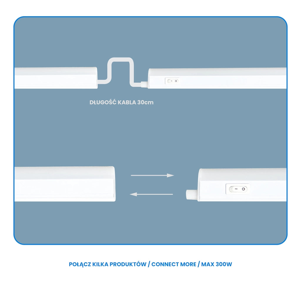 Barra LED sottopensile bianca 60cm 8W 4000K Vito