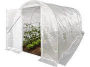 Serra a tunnel da giardino "Mimosa" con porta - 9 m² - 180 g - Bianco