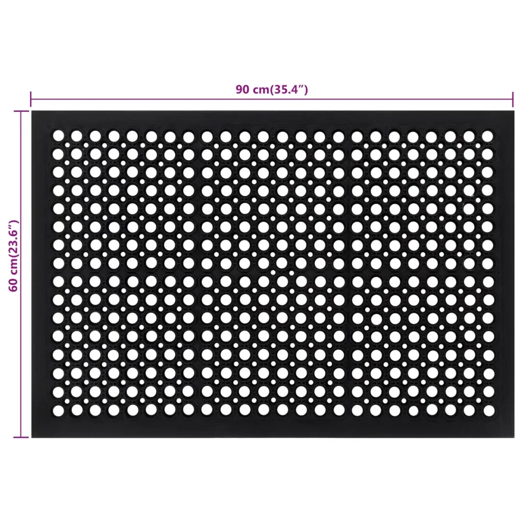 Zerbino Rettangolare 60x90 cm in Gomma 155659
