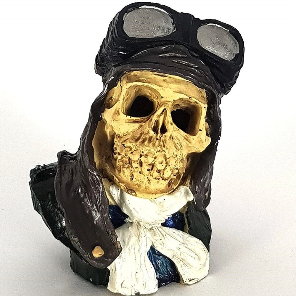 Trade Shop - Teschio Pirati Roccioso  Occhiali Giardino Sottomarino Ornamento Acquario -