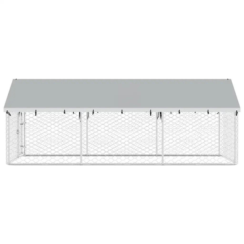 Gabbia per Cani da Esterno con Tetto-Cassa per cani 400x200x150 cm