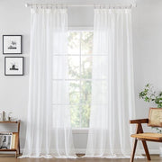 Veli con lacci trasparenti - 2 pezzi bianchi - 140 x 200 cm