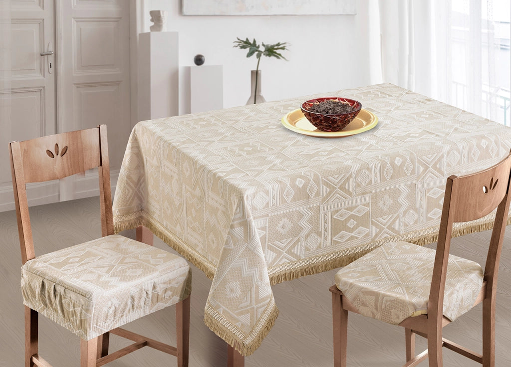 Copritavolo Salotto/Cucina Jacquard Modello Mexico Made In Italy - 140x240 - Rosa Antico