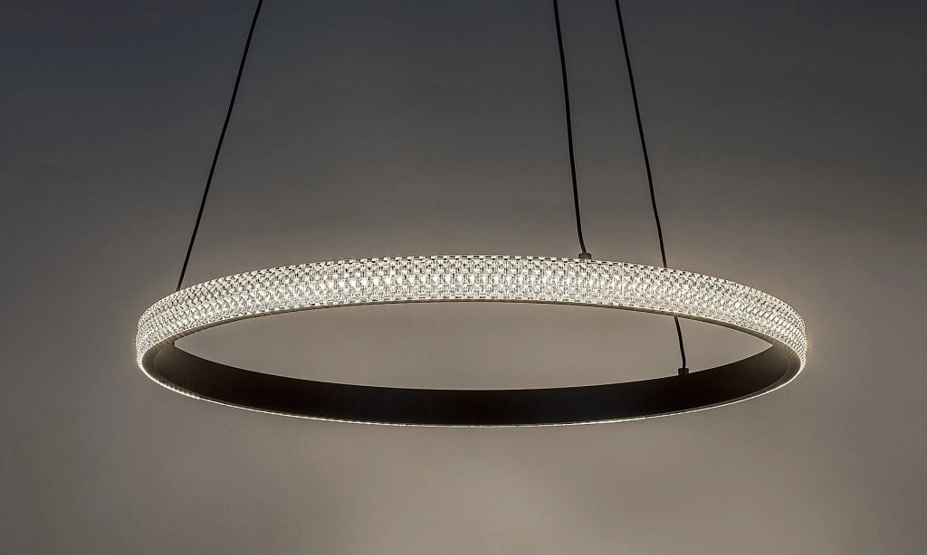 Lampada a sospensione LED Rabalux Grete 32W Ø50 nera
