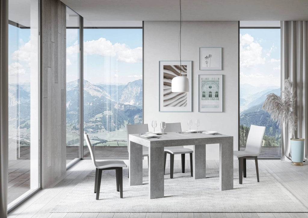 Tavolo allungabile 90x130/390 cm Roxel Cemento