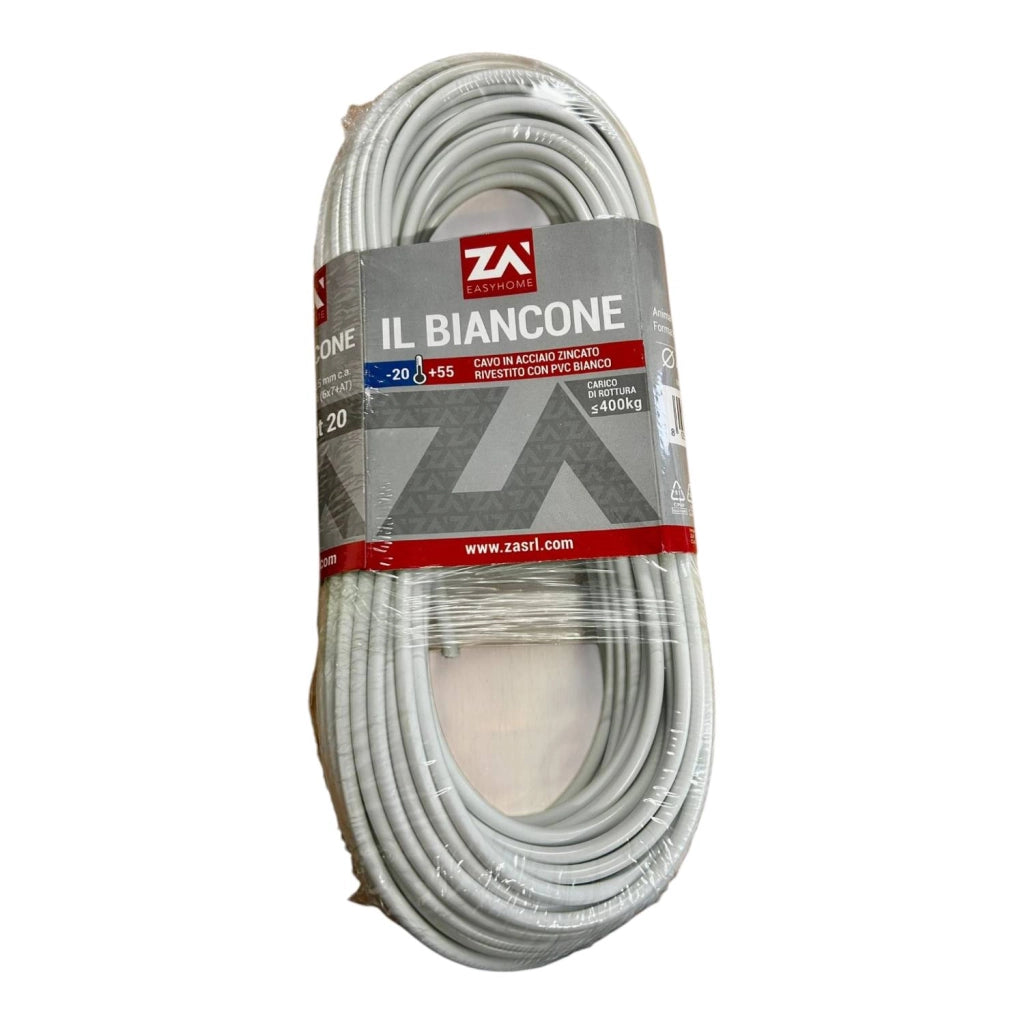 FILO STENDIBIANCHERIA BIANCO 4,5MT 20