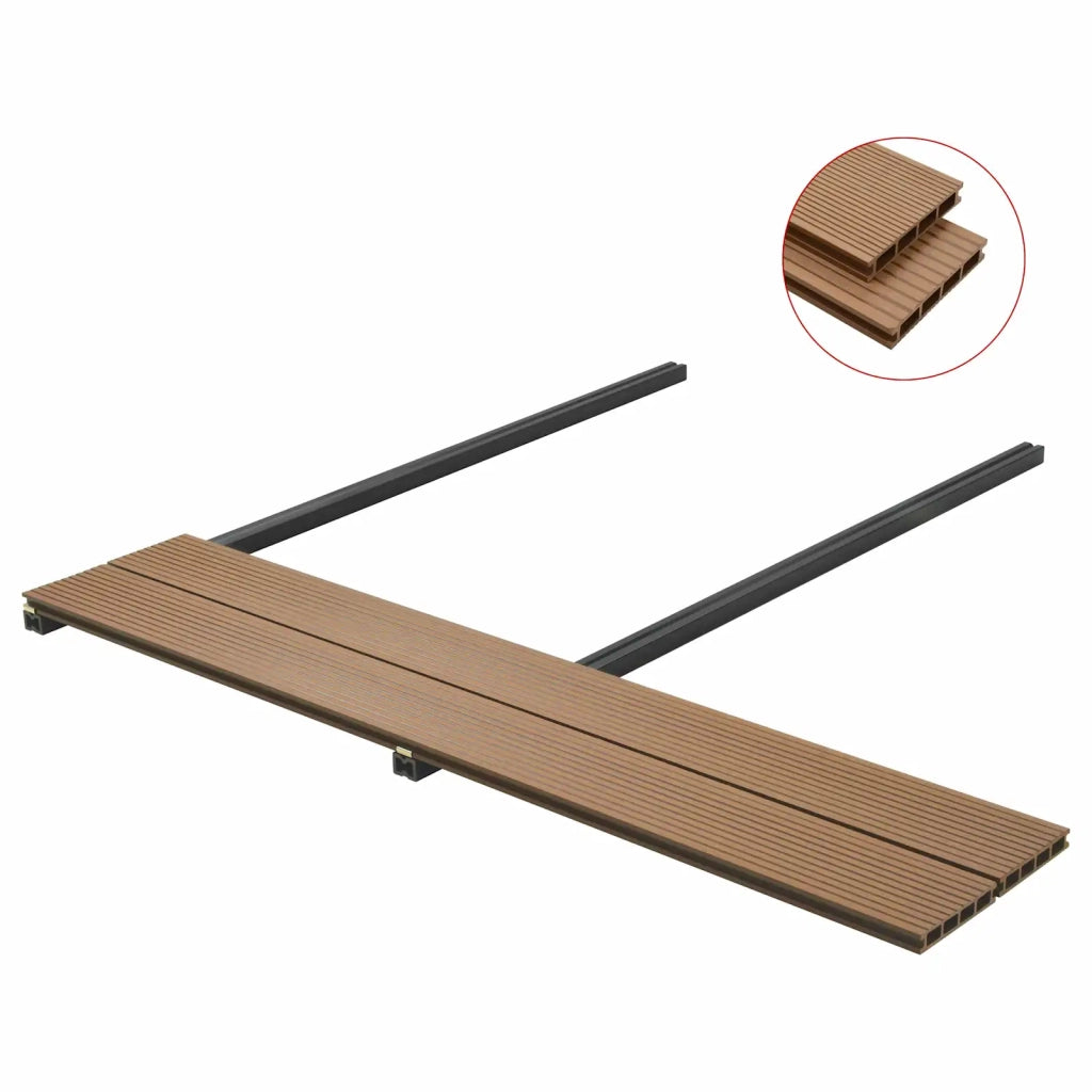 Pavimento da Deck 6 pcs Teak riciclato WPC 42046667