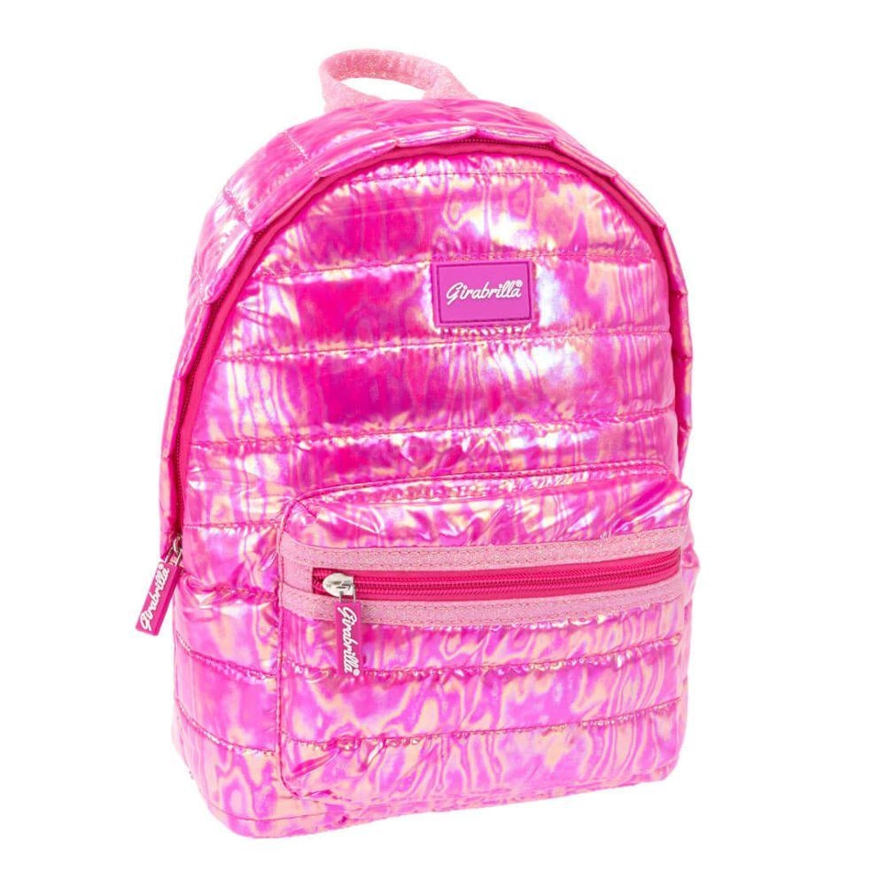 girabrilla puffer casual backpack magenta