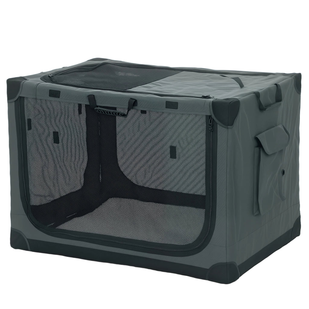 Casetta da trasporto per cani pieghevole con cuscino ¨C Minimal ¨C Verde 90x60x50 cm