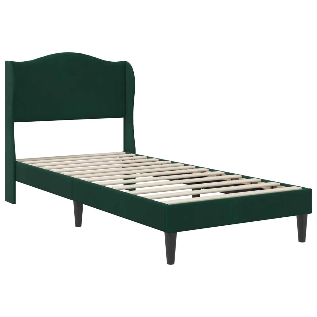 Struttura del letto-Giroletto Verde Scuro 80 x 200 cm Velluto 468528