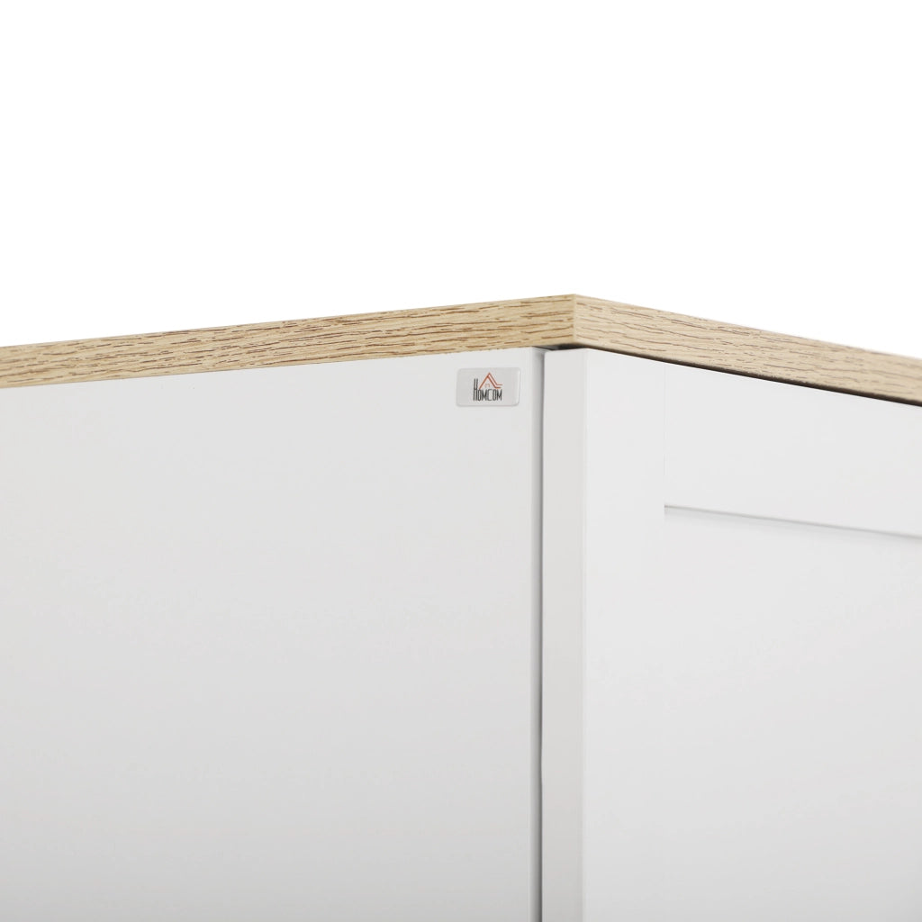 Armadio Dispensa ¨C Zephmum ¨C Bianco e Legno 60x30x170.5 cm