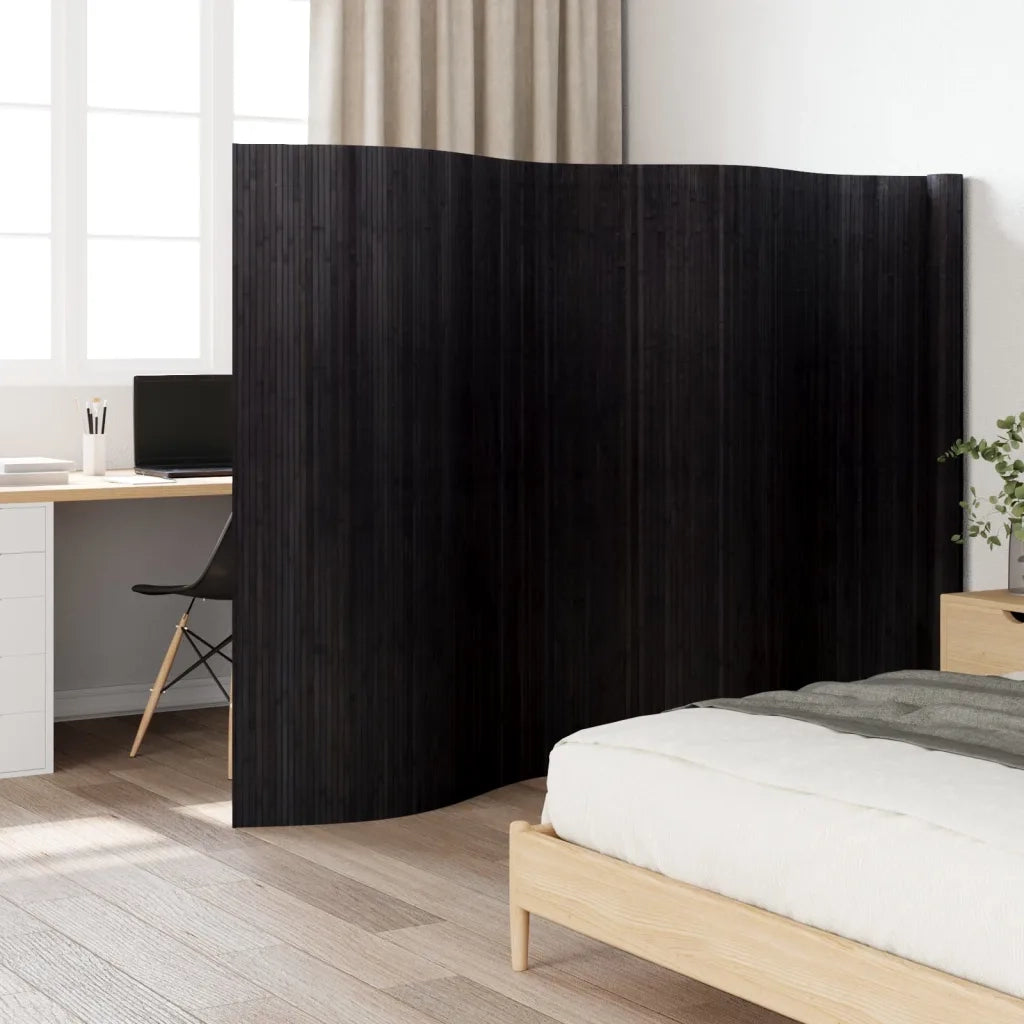 Divisorio Ambienti | Divider per stanze | Paravento Nero Larghezza 600 cm Altezza 165 cm in Bamb¨´