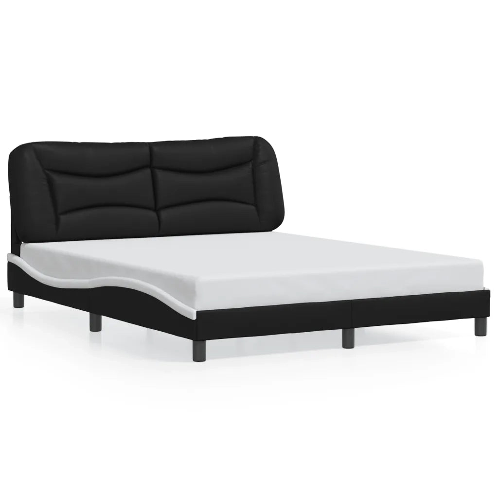 Giroletto con LED senza Materasso Hvar Nero e Bianco 160x200 cm 3213946