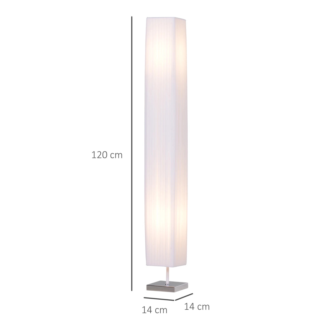 Lampada da Terra Lampada Piantana da Terra Design Moderna Salotto Tessuto 14¡Á14¡Á120cm Bianco