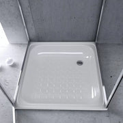 Piatto doccia 80x80 cm in acciaio bianco