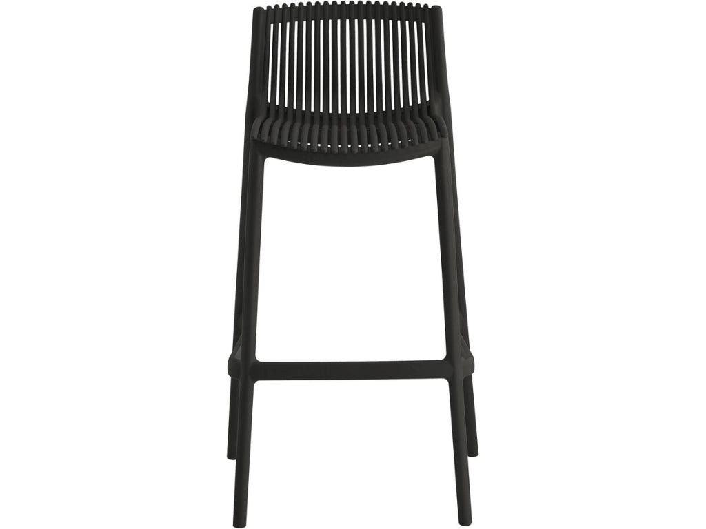Set di 2 seggioloni impilabili in plastica "Néora" - Nero