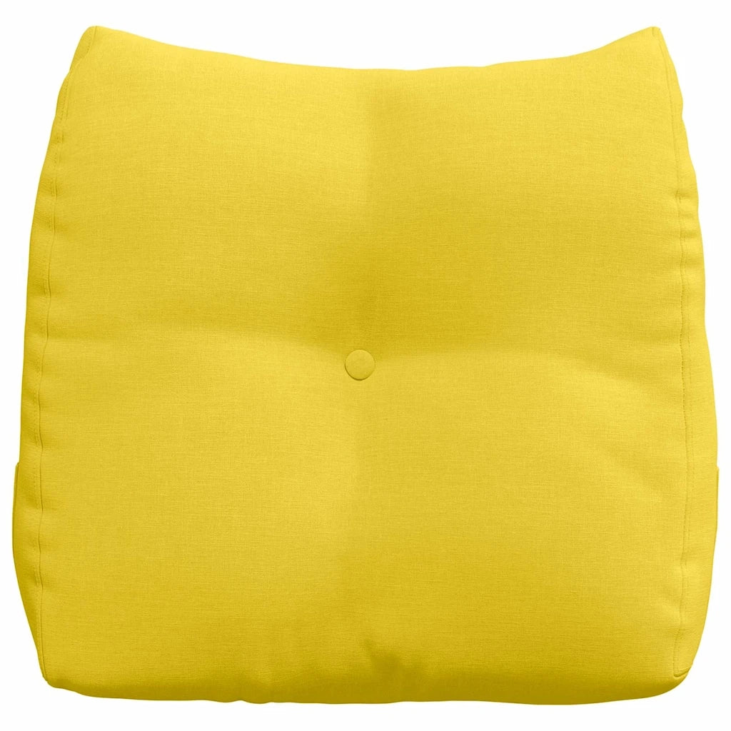 Cuscino per Schiena Giallo Chiaro 45 x 24 x 50 cm Tessuto 42014363