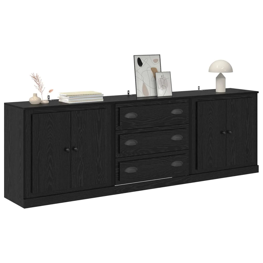 Sideboards con cassetto 3 pcs Rovere Nero 210 x 35,5 x 67,5 cm 3402649