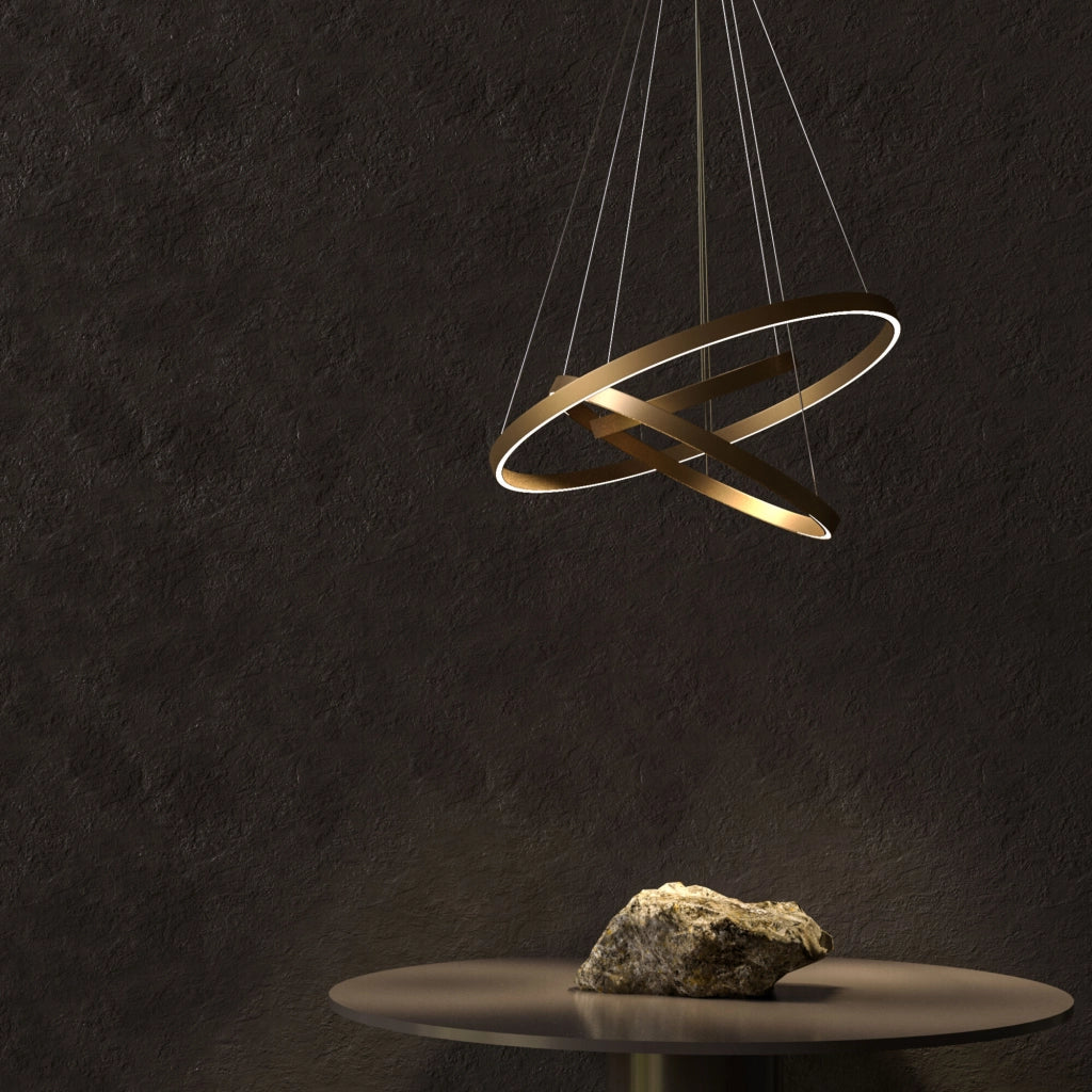 Lampada a sospensione Maytoni Rim oro LED 80cm 4000K