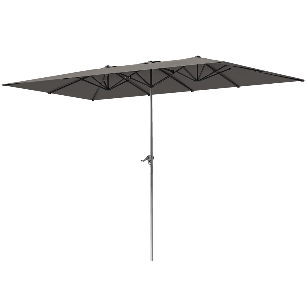 Parasole da giardino esterno rettangolare ¨C Minimal ¨C grigio 451x264 cm