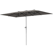 Parasole da giardino esterno rettangolare ¨C Minimal ¨C grigio 451x264 cm