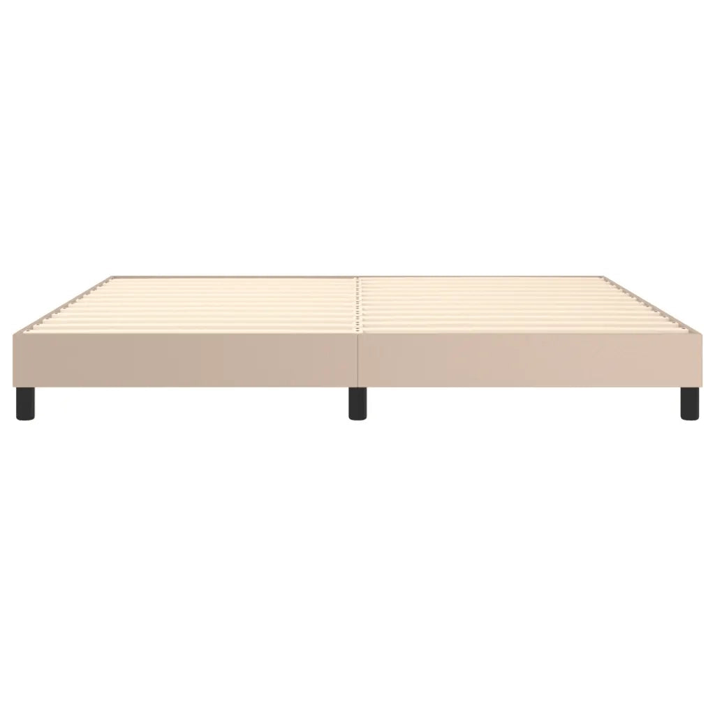 Struttura Letto a Rete a Molle Cappuccino 200x200 cm in Similpelle 3120723
