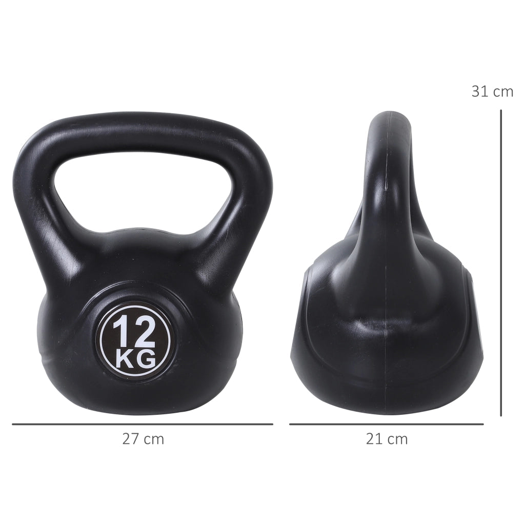 Kettlebell Kugelhantel 12 kg ¨C zephmum ¨C Nero