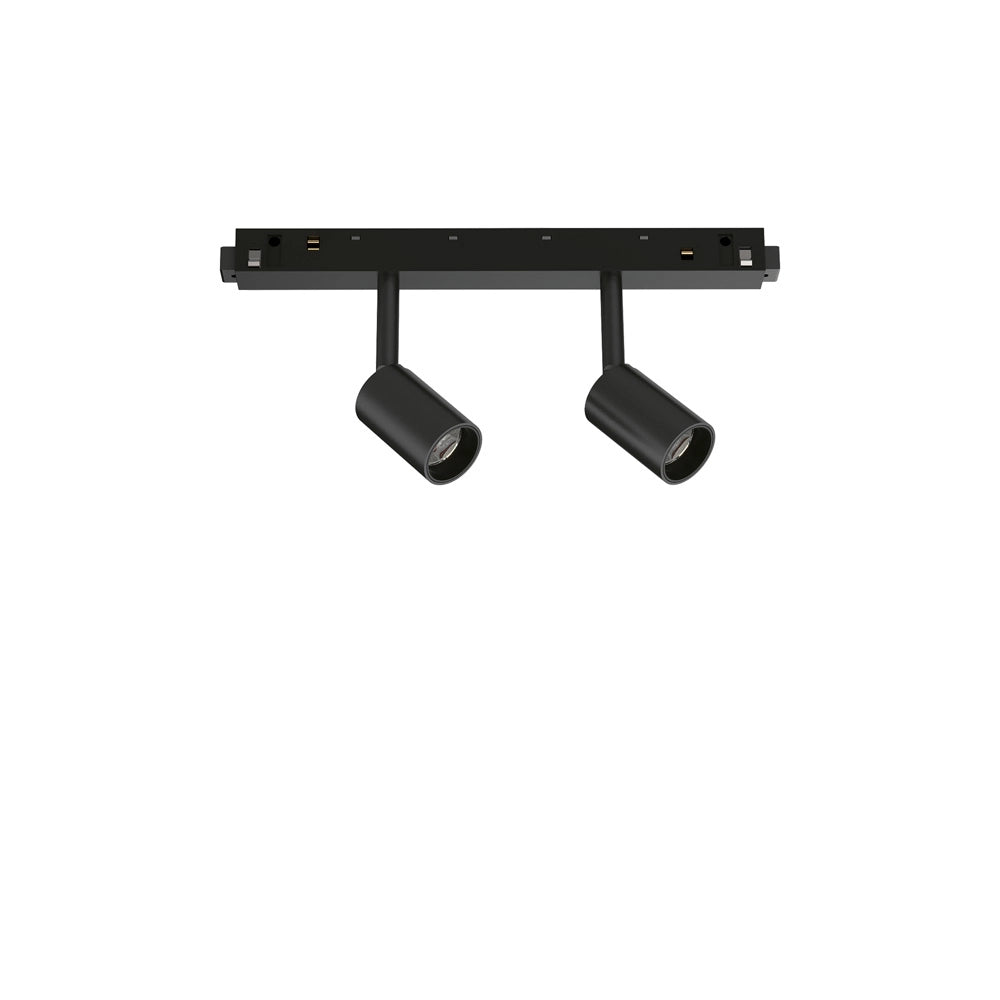 Proiettore Regolabile Dali Ego Alluminio Nero 2 Luci Led 5W 3000K Luce Calda