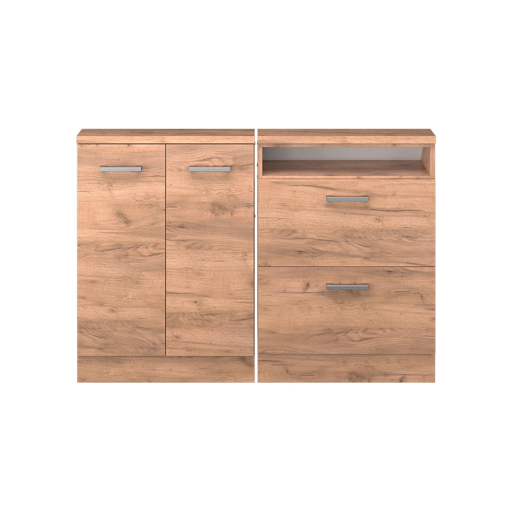 Set di mobili sottotetto Rion Rovere dorato/Rovere dorato 120 x 83.8 cm Set di 2 Vicco