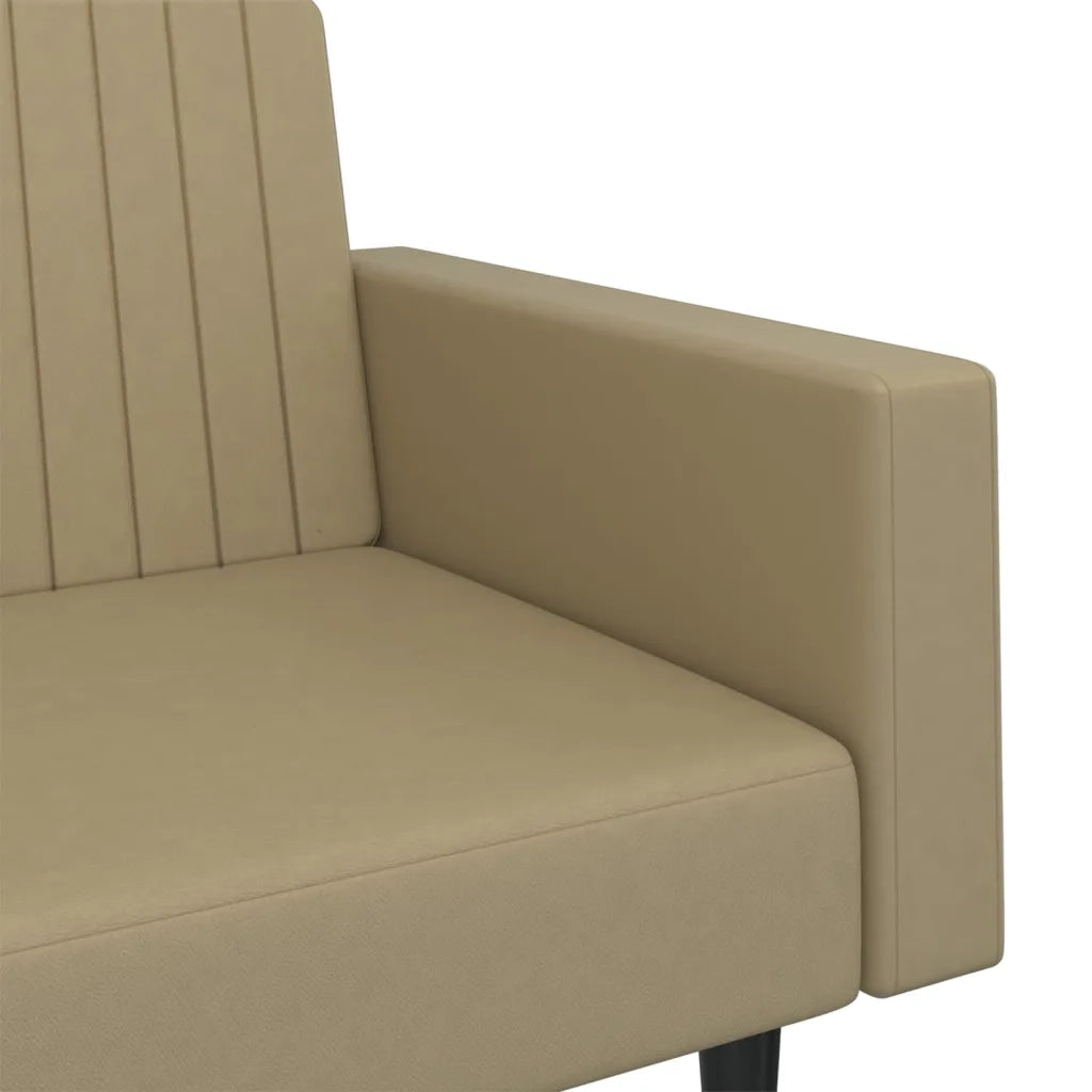 Divano Letto a 2 Posti-Sofa Letto 2 Posti-Daybed Cappuccino in Similpelle 450220