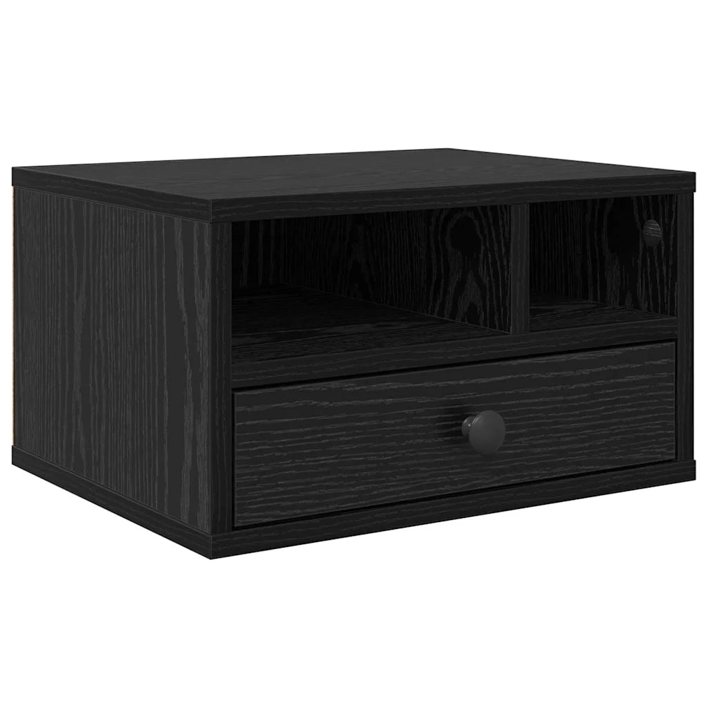 Supporto per Stampante con cassetto Rovere Nero 40 x 32 x 24 cm CFW5440568